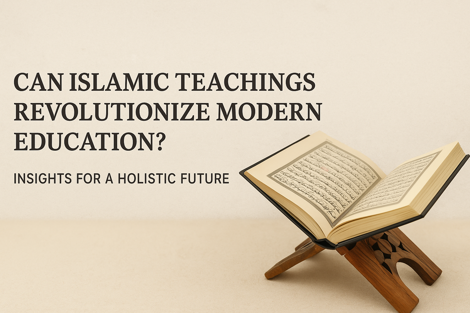 Can Islamic Teachings Revolutionize Modern Education, Insights for a Holistic Future